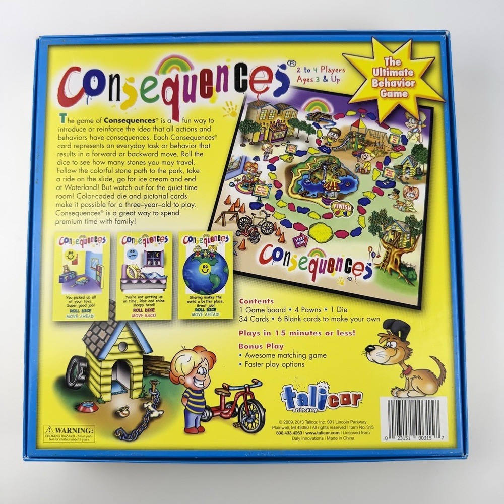 Talicor Consequences - The Ultimate Behavior‎ Board Game for Preschoolers Age 3+ - Picture 4 of 9